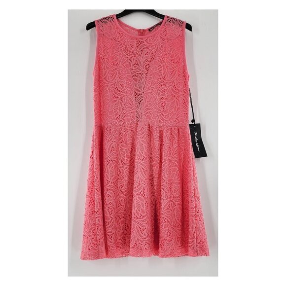 FOR LOVE & LEMONS Lulu Paisley Lace Dress Pink NWT - Picture 3 of 8